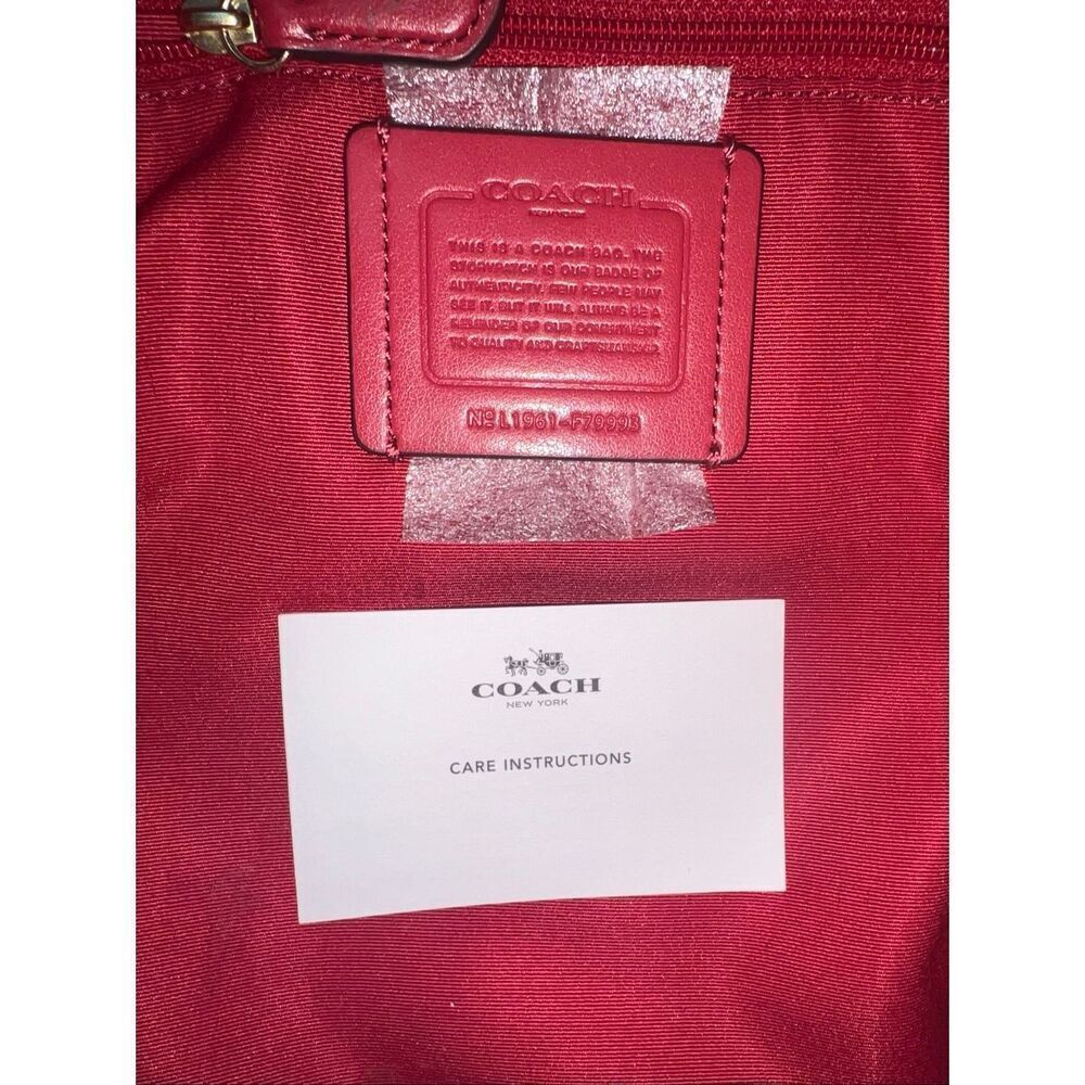 ➡️Coach Marlon Shoulder/Crossbody Handbag Sig Canvas Pebbled Leather F79993 $428 - Picture 6 of 8